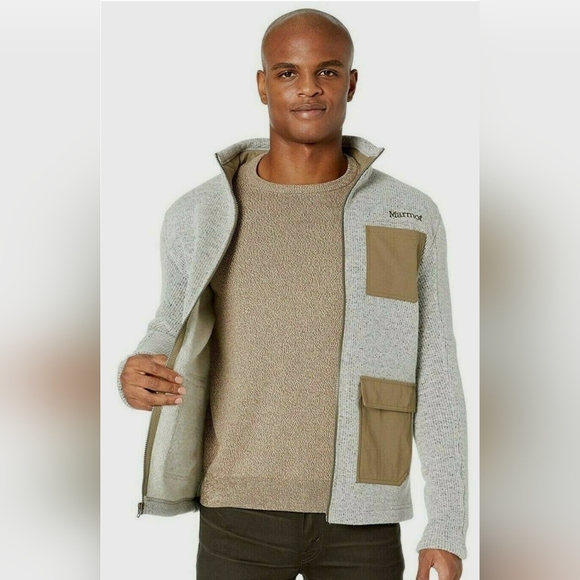 Marmot Men's Gilcrest Upcycle Wool Blend Sweater Jacket NWT sz Large - Picture 10 of 10